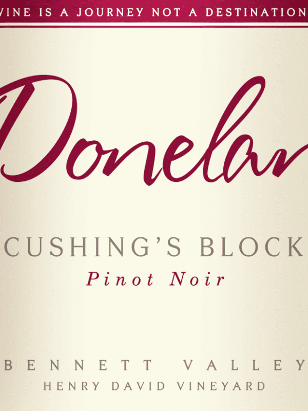 cushing's block pinot noir label