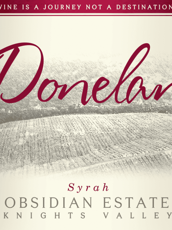 obsidian estate syrah label