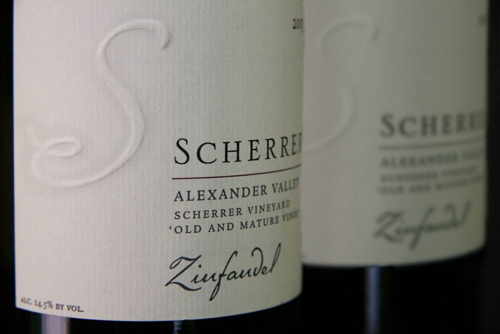 Scherrer Zinfandel wine label